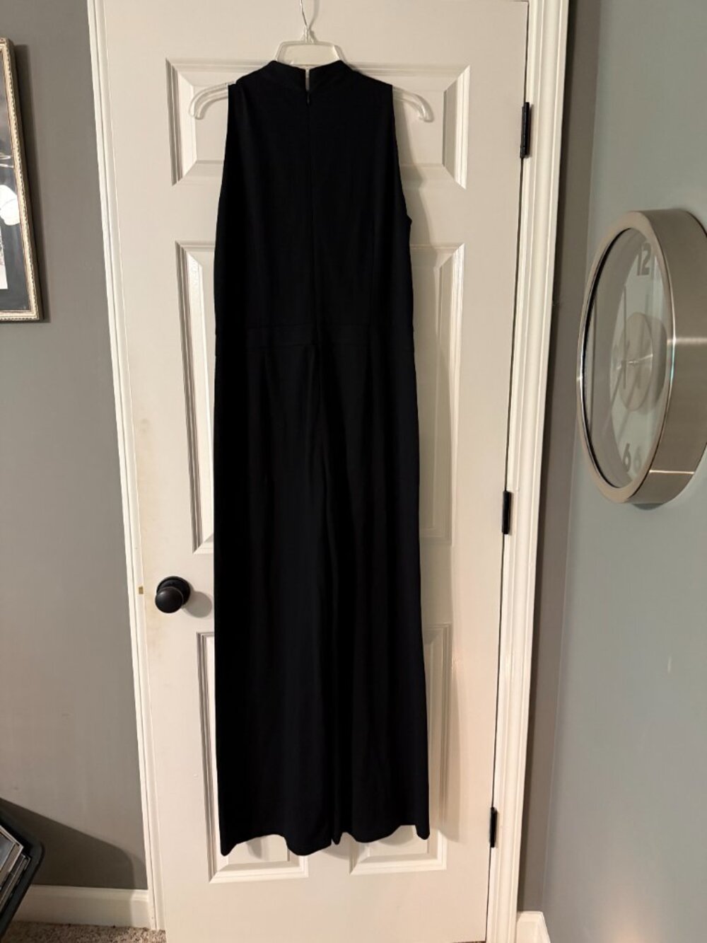 **Lafayette 148 Black V-Neck Jumpsuit**